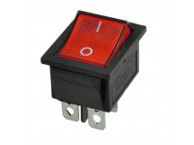 Переключатель клавишный KCD4-1 16A~250V, 30A~125V, черный, шт