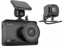 Автомобильный видеорегистратор HOCO DV3 Driving recorder 2 камеры (черный)