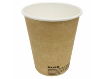 Стакан бумажный кофейный 250мл 80мм крафт биоразлагаемый 1/50/1000шт 