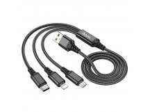 Кабель USB - Multi connector Hoco X76 3in1 100см 2A (black) (215920)