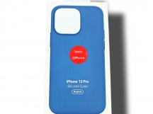 Чехол для iPhone 13 Silicone Case,Magsafe с анимацией, голубой
