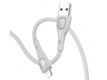 Кабель USB - Lightning Borofone BX98 "Superior" (2.4А, 100см) серый