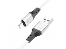 Кабель USB - Apple Lightning HOCO X86 "Spear" (2.4А, 100см) белый