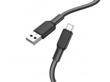 Кабель USB - Micro USB HOCO X69 "Jaeger" (2.4А, 100см) черно-белый