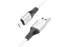 Кабель USB - Micro USB HOCO X86 "Spear" (2.4А, 100см) белый