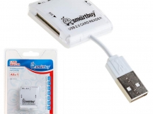 Картридер Smartbuy 713, USB 2.0 - SD/microSD/MS/M2, (SBR-713-W) (белый)