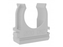 Держатель с защелкой DKC d=20 мм, серый (51020M), шт