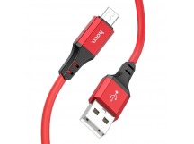 Кабель USB - micro USB Hoco X86 Spear 100см 2,4A  (red) (220503)