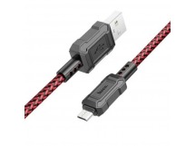 Кабель USB - micro USB Hoco X94 Leader 100см 2,4A  (red) (220663)