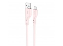 Кабель USB - micro USB Hoco X97 Crystal 100см 2,4A  (light pink) (220464)