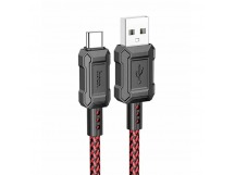 Кабель USB - Type-C Hoco X94 Leader 100см 3A  (red) (220666)
