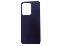 Чехол силиконовый Samsung A54 матовый с ободком синий