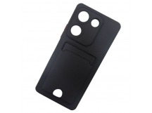 Чехол силиконовый Tecno Camon 20/20 Pro матовый цветной с визитницей черный