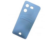 Чехол силиконовый Tecno Pova 5 матовый цветной с визитницей голубой