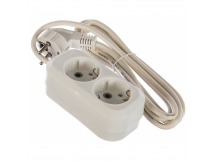 Удлинитель Smartbuy 2 гнезда 2 метра 16А/3,5кВт с заземлением ПВС 3х1,0 (SBE-16-2-02-Z)/40