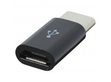 Адаптер MicroUSB - Type-C (тех.упак.) Черный