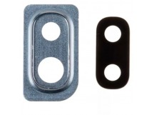 Стекло камеры для Samsung Galaxy A10/A20/A30/A40 (A105F/A205F/A305F/A405F) в сборе с рамкой Черный