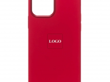 Чехол для iPhone 12 Pro Max Silicone Case, Magsafe с анимацией, красный