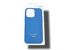 Чехол для iPhone 13 Pro Max Silicone Case, Magsafe с анимацией, голубой