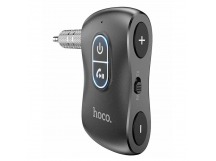 Автомобильный беспроводной Aux адаптер Hoco E73 Pro (AUX, Bluetooth 5.0), серый