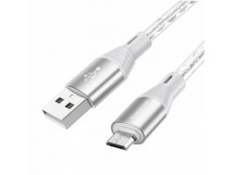 USB кабель для зарядки micro USB "BoroFone" BX96 2,4A, 1м, серый