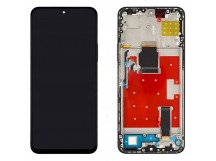 Дисплей для Huawei Honor X8a/Honor 90 Lite (CRT-LX1/CRT-NX1) в рамке + тачскрин (черный) (100% LCD)