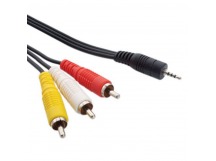 Шнур 3RCAшт. - шт.2,5мм 4pole 1,5м Gold