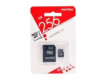 Карта флэш-памяти MicroSD 256 Гб Smart Buy +SD адаптер (class 10);UHS-I U3 (224732)