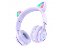 Bluetooth-наушники полноразмерные Hoco W39 Cat ear kids BT (повр. уп.) (purple) (224998)