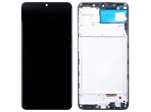 Дисплей для Samsung Galaxy A22 4G (A225F) модуль с рамкой Черный - (OLED)