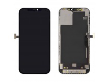 Дисплей для iPhone 12 Pro Max + тачскрин черный с рамкой (Soft Oled GX)