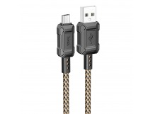 Кабель USB - micro USB Hoco X94 Leader 100см 2,4A  (gold) (220664)