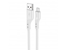 Кабель USB - micro USB Hoco X97 Crystal 100см 2,4A  (light grey) (220463)