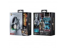 Беспроводные наушники Bluetooth WEKOME M9 (Hi-Fi/50mm/LED RGB/Metal/USB 2m/Mic/Gaming) Серые