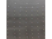 Гирлянда Светодиодный дождь из росы 3х2м, мультиколор, USB + пульт управления, с крючками для крепле