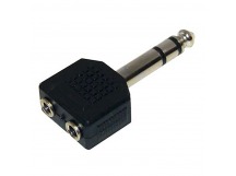 Переходник шт.6,3 - 2гн.3,5 стерео (пластмасса)