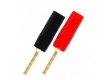 Штекер акустический "TIP" пластик "позолоченный" на кабель, винт (зубочистка)