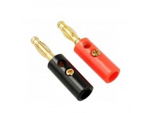 Штекер колоночный  "Banana" (мет+пласт) Gold