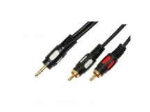 Шнур 2RCAшт. - шт.3,5мм 5,0м Gold OD4.0x8.0мм "Premier"