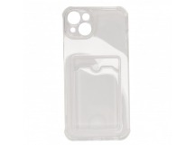 Чехол iPhone 13 Mini Силикон Card Case с Карманом для карты Прозрачный 1.5mm