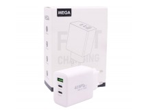 Сетевой адаптер питания MEGA 2C+A 40W (белый)