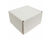 Коробка гофрокартон почтовая 100*100*60мм прям/белая  складная 1/100шт