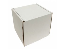 Коробка гофрокартон почтовая 110*110*110мм прям/белая складная 1/100шт
