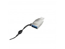Адаптер Hoco UA9 USB (f) - Type-C (m) серебристый