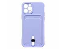 Чехол-накладка - SC304 с картхолдером для "Apple iPhone 12 Pro" (dark violet) (223195)