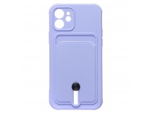Чехол-накладка - SC304 с картхолдером для "Apple iPhone 12" (dark violet) (223189)