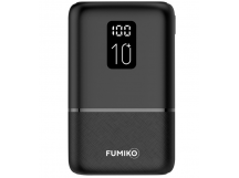 Внешний аккумулятор 10000 mAh FUMIKO PB09 (2USB/PD/Micro/дисплей) черный