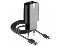 Сетевое З/У Micro USB WALKER WH-11 1.0А 1USB (черное) [21.11], шт