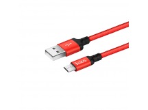 Кабель USB - micro USB Hoco X14 Times Speed (повр. уп) 200см 2A  (red/black) (226602)