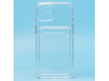 Чехол-накладка SC276 с картхолдером для "Apple iPhone 15" (transparent) (224804)